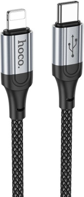 Кабель Hoco X102 Fresh iP USB Type-C (m)-Lightning (m) 1м черный коробка