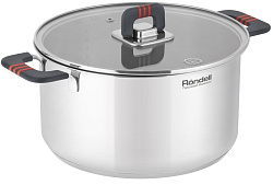Кастрюля Rondell Stripes RDS-1638 5.2л. d=24см (с крышкой) стальной