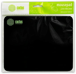 Коврик для мыши Cactus Black черный 220x180x2мм (CS-MPC-P01XS)