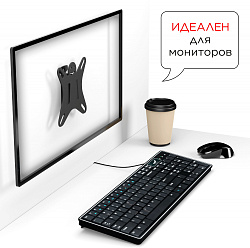 Кронштейн для телевизора Holder LCDS-5001 металлик 10"-32" макс.25кг настенный фиксированный