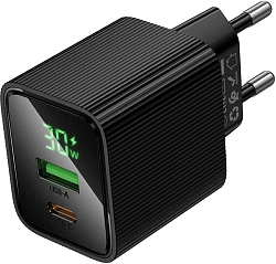Сетевое зар./устр. Hoco CS84A Excellent PD30W+QC3.0 30W 3A (PD+QC) универсальное черный (64554)