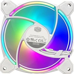 Вентилятор для корпуса Cooler Master MasterFan MF120 Halo2 ARGB 120х120x25 белый 4-pin 27дБ (MFL-B2DW-21NP2-R2) Ret