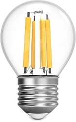 Лампа филам. Gauss Filament 13Вт цок.:E27 шар 220B св.свеч.бел.теп. (упак.:10шт) (105802113)