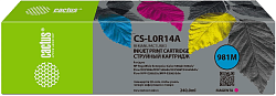 Картридж струйный Cactus CS-L0R14A 981M пурп.пигм. (240мл) для HP PageWide Enterprise Color 556dn/556xh/Flow MFP586z с чипом