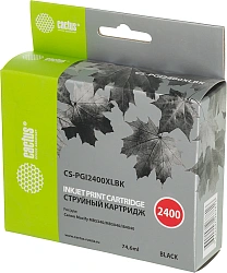 Картридж струйный Cactus CS-PGI2400XLBK PGI-2400XLBK черный пигментный (74.6мл) для Canon MAXIFY iB4040/ МВ5040/ МВ5340 с чипом