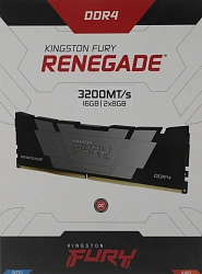 Память DDR4 2x8GB 3200MHz Kingston KF432C16RB2K2/16 Fury Renegade Black RTL Gaming PC4-25600 CL16 DIMM 288-pin 1.35В kit dual rank с радиатором Ret