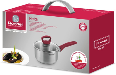Ковш Rondell Heidi RDS-1111 1.4л. d=16см (с крышкой) стальной