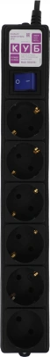 Сетевой фильтр Powercube SPG6-B3M 3м (6 розеток) черный (коробка)