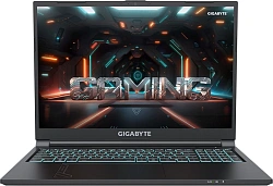 Ноутбук Gigabyte G6 Core i7 12650H 16Gb SSD512Gb NVIDIA GeForce RTX4060 8Gb 16" IPS FHD+ (1920x1200) FreeDOS black WiFi BT Cam (KF-G3KZ853SD)