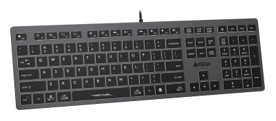 Клавиатура A4Tech Fstyler FX60 серый USB slim LED (FX60 GREY / WHITE)