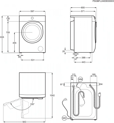 Стиральная машина Electrolux EW7F3494EQ пан.англ. загр.фронтальная