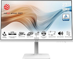 Монитор MSI 27" Modern MD272XPW белый IPS LED 1ms 16:9 HDMI M/M матовая HAS Piv 300cd 178гр/178гр 1920x1080 100Hz DP FHD USB 5.85кг
