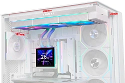 Система водяного охлаждения Lian-Li HydroShift II LCD-S 360CL ARGB Soc-AM5/AM4/1700/1851 белый 4-pin 30dB Al+Cu LCD Ret (G89.GHS2LCDS36CW.R0)