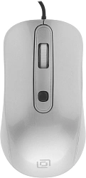 Мышь Оклик 155M серебристый оптическая 1600dpi USB 4but (337117)