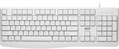 Клавиатура Acer OKW301 белый USB Multimedia для ноутбука (ZL.KBDCC.01B)