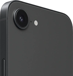Смартфон Apple A3409 iPhone 16e 256Gb черный моноблок 3G 4G 1Sim 6.1" 1170x2532 iOS 18 48Mpix 802.11 a/b/g/n/ac/ax NFC GPS Protect