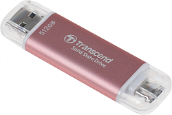 Накопитель SSD Transcend USB-C 512GB TS512GESD310P розовый