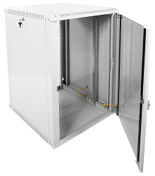 Шкаф коммутационный ЦМО ШРН-ЭКОНОМ (ШРН-Э-18.650) настенный 18U 600x650мм пер.дв.стекл 65кг серый 600мм 31.8кг 180град. 930мм