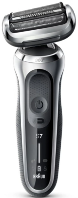 Бритва сетчатая Braun Series 7 71-S1000s реж.эл.:3 питан.:аккум. серебристый/черный