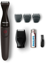Триммер Philips MG1100/16 черный (насадок в компл:3шт)