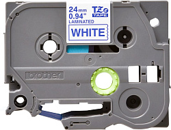Картридж ленточный Brother TZE253 синий на белом 24x8 для Brother P-Touch