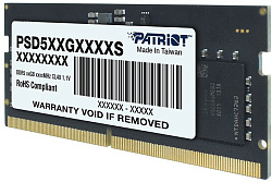 Память DDR5 32GB 4800MHz Patriot PSD532G48002S RTL PC5-38400 CL40 SO-DIMM 262-pin 1.1В dual rank Ret