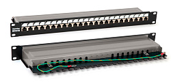 Патч-панель Hyperline PP3-19-24-8P8C-C6-SH-110D 19" 1U 24xRJ45 кат.6 FTP