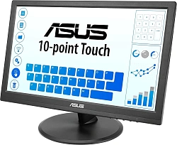 Монитор Asus 15.6" VT169HE черный IPS LED 16:9 HDMI матовая 1000:1 220cd 170гр/170гр 1920x1080 60Hz VGA FHD Touch 1.46кг