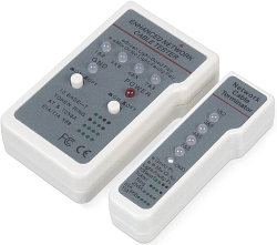 Тестер кабельный Cabeus HT-488CT белый/серый