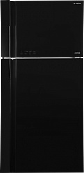 Холодильник Hitachi R-VG660PUC7-1 GBK 2-хкамерн. черный стекло инвертер