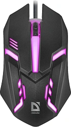 Мышь Defender Cyber MB-560L черный оптическая 1600dpi USB для ноутбука 2but (52560)