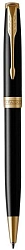 Ручка шариков. Parker Sonnet Core K530 (1931497) LaqBlack GT M черн. черн. подар.кор.