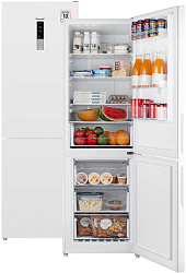 Холодильник Weissgauff WRK 1850 D Full NoFrost White Glass 2-хкамерн. белый