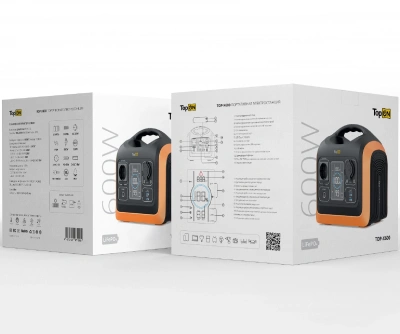 Электростанция портативная TopON TOP-X600 186000mAh 10A QC3.0/PD3.0 3xUSB черный/оранжевый (103257)