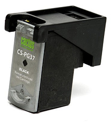 Картридж струйный Cactus CS-PG37 PG-37 черный (9мл) для Canon Pixma iP1800/iP1900/iP2500/iP2600/MP140/MP190/MP210/MP220/MP470/MX300/MX310 с чипом