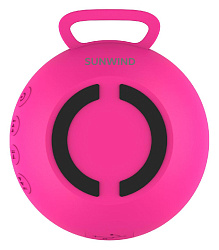 Колонка порт. SunWind SW-PS103 R розовый 3W 1.0 BT/3.5Jack 10м 400mAh