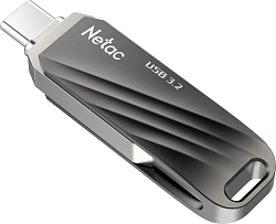 Флеш Диск Netac 32GB US11 NT03US11C-032G-32BK USB3.2 черный/серебристый