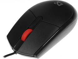 Мышь Defender Delta MM-523 черный оптическая 1000dpi USB для ноутбука 2but (52523)