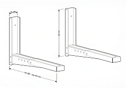 Кронштейн для СВЧ Holder MWS-2002 металлик макс.40кг настенный фиксированный