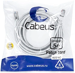 Патч-корд Cabeus PC-FTP-RJ45-CAT.5E-20M-LSZH F/UTP RJ-45 вил.-вилка RJ-45 кат.5E 20м серый LSZH