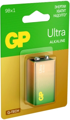 Батарея GP Ultra Alkaline 1604AUA21-5CRSBC1 9V (1шт) блистер