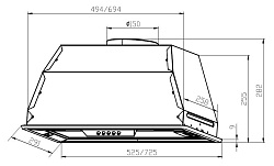 Вытяжка встраиваемая Lex GS Bloc P 600 IV слоновая кость управление: кнопочное (1 мотор)