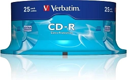 Диск CD-R Verbatim 700Mb 52x Cake Box (25шт) (43432)