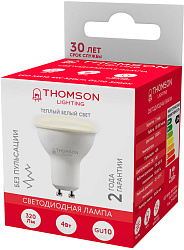 Лампа светодиодная Thomson TH-B2103 4Вт цок.:GU10 рефлек. 220B св.свеч.бел.теп. MR16 (упак.:1шт)