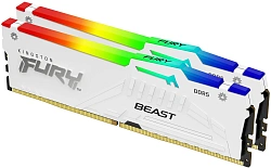 Память DDR5 2x16GB 5600MHz Kingston KF556C40BWAK2-32 Fury Beast RGB RTL Gaming PC5-44800 CL40 DIMM 288-pin 1.25В kit single rank с радиатором Ret