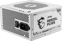 Блок питания MSI ATX 850W MAG A850GL WH PCIE5 80+ gold (20+4pin) APFC 120mm fan 8xSATA Cab Manag RTL