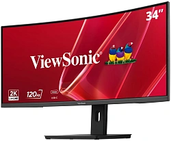 Монитор ViewSonic 34" VA3420C-2 черный VA LED 21:9 HDMI M/M матовая HAS Piv 300cd 178гр/178гр 3440x1440 120Hz DP 2K USB 8.4кг