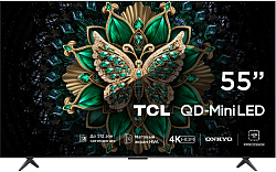 Телевизор LED TCL 55" 55C6K QD-Mini LED Frameless черный 4K Ultra HD 144Hz MEMC DVB-T DVB-T2 DVB-C DVB-S DVB-S2 USB WiFi Smart TV (RUS)