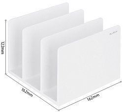 Подставка-ограничитель для книг Deli ENS006WHITE 162x162x122мм