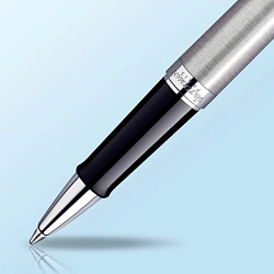 Ручка роллер Waterman Hemisphere (S0920450) Steel CT F черн. черн. подар.кор.
